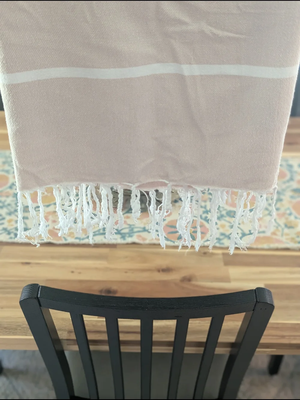 Turkish Peshtemal Towel Pink and White Striped By Nature Is A Gift